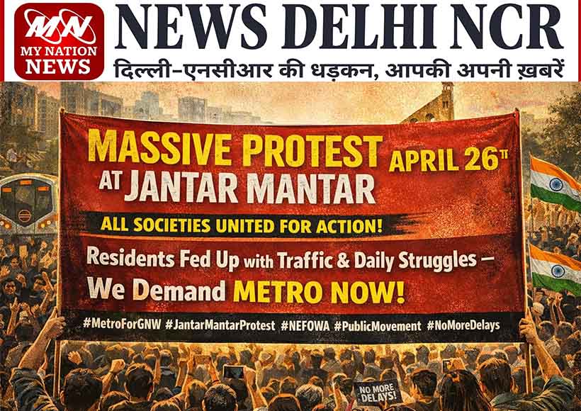 greater-noida-west-residents-protest-at-jantar-mantar-demand-metro-project-no-more-delays