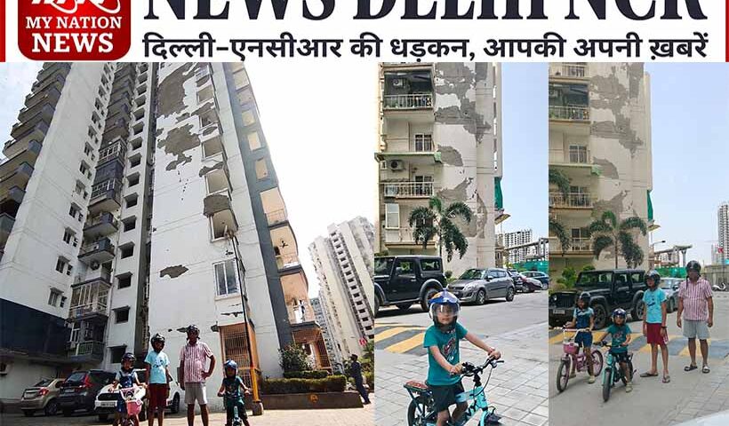 noida-antariksh-golf-view-2-residents-wear-helmets-amid-falling-plaster-fear