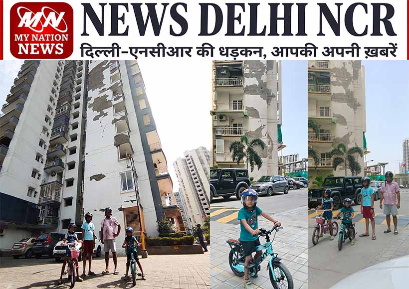 noida-antariksh-golf-view-2-residents-wear-helmets-amid-falling-plaster-fear